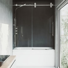 Elan 56 to 60 in. W x 66 in. H Sliding Frameless Tub Door with 3/8 in. (10mm) Clear Glass