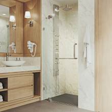 Pirouette 72" High x 36" Wide Pivot Frameless Shower Door with Clear Glass