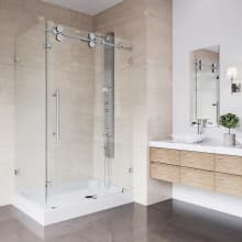 Winslow 80" High x 48" Wide x 36" Deep Sliding Frameless Shower Enclosure with Clear Glass