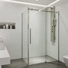 Alameda 74" High x 48" Wide Sliding Frameless Shower Enclosure with Clear Glass
