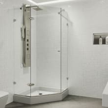Verona 79" High x 42" Wide x 42" Deep Hinged Frameless Shower Enclosure with Clear Glass