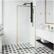 Meridian 74" High x 34-1/8" Wide Shower Screen Framed Shower Door with Clear Glass