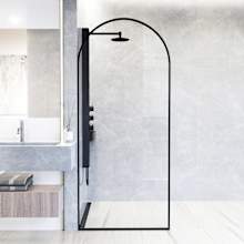 Arden 78" High x 34" Wide Shower Screen Framed Shower Door with Clear Glass