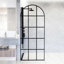 Arden 78" High x 34" Wide Shower Screen Framed Shower Door with Clear Glass