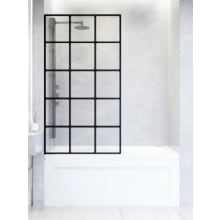 Mosaic 62" High x 34" Wide Shower Screen Framed Tub Door with Clear Glass