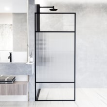 Essex 74" High x 34" Wide Shower Screen Framed Shower Door with Clear, Frosted, and Pattern Glass