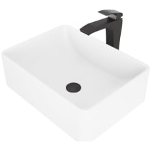 Amaryllis 19-3/4" Acrylic Vessel Bathroom Sink with 1.2 GPM Deck Mounted Bathroom Faucet and Pop-Up Drain Assembly