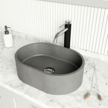 Brighton 15-3/4" Oval Concrete Vessel Bathroom Sink & Faucet