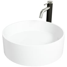 Bryant 15-1/8" Matte Stone™ Vessel Bathroom Sink with 1.2 GPM Deck Mounted Bathroom Faucet and Pop-Up Drain Assembly