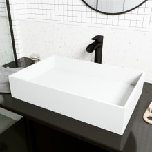 Montauk 23-1/4" Acrylic Vessel Bathroom Sink with 1.2 GPM Deck Mounted Bathroom Faucet and Pop-Up Drain Assembly