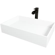 Montauk 23-1/4" Acrylic Vessel Bathroom Sink with 1.2 GPM Deck Mounted Bathroom Faucet and Pop-Up Drain Assembly