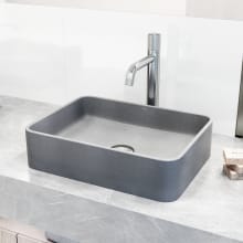 Apollo 12" Concrete Vessel Bathroom Sink with 1.2 GPM Deck Mounted Bathroom Faucet and Pop-Up Drain Assembly