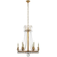 Joe Nye Regency Large Chandelier in Hand-Rubbed Antique Brass with See