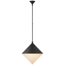 Sarnen 18" Large Pendant with White Glass by AERIN