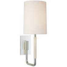 Clout 15" Small Sconce with Linen Shade by Barbara Barry