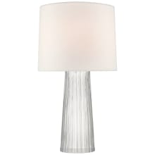 Danube 29" Medium Glass Table Lamp in with Linen Shade by Barbara Barry