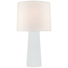 Danube 29" Medium Glass Table Lamp in with Linen Shade by Barbara Barry