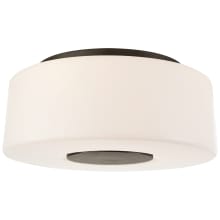 Acme 16" Large Flush Mount with White Glass by Barbara Barry