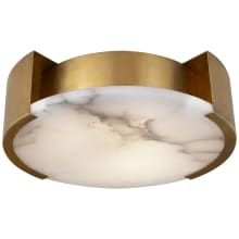 Melange 14" Small Flush Mount with Alabaster Shade by Kelly Wearstler