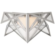 Ori 17" LED Flush Mount with Clear Lined Glass by Kelly Wearstler