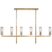 Liaison 62" Large Linear Chandelier with Crackle Glass by Kelly Wearstler