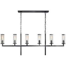 Liaison 62" Large Linear Chandelier with Crackle Glass by Kelly Wearstler