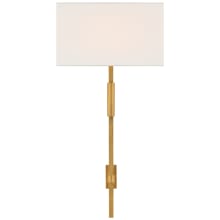 Auray 28" Large Tail Sconce with Linen Shade by Ian K. Fowler