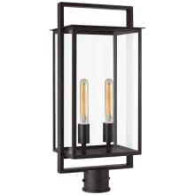 Halle 27" Medium Pier Mounted Post Lantern with Clear Glass by Ian. K. Fowler