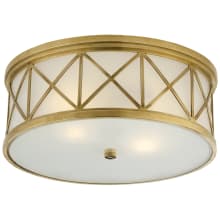 Montpelier 16" Large Flush Mount with Frosted Glass by Suzanne Kasler