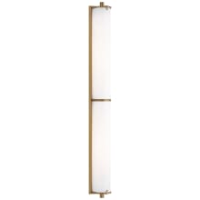 Calliope 33" Over the Mirror Bath Light with White Glass by Thomas O'Brien