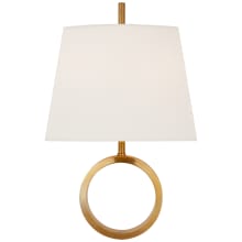 Simone 18" Small Sconce with Linen Shade by Thomas O'Brien