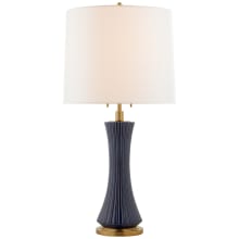 Elena 32" Large Table Lamp with Linen Shade by Thomas O'Brien