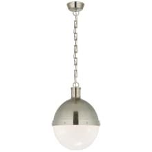 Hicks 13" Large Pendant with White Glass by Thomas O'Brien