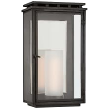 Cheshire 18" Medium 3/4 Wall Lantern in Aged Iron with Clear Glass by Chapman & Myers