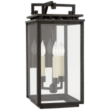 Cheshire 16" Small Bracketed Wall Lantern in Aged Iron with Clear Glass by Chapman & Myers