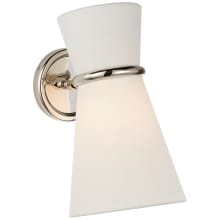 Clarkson 12" Small Single Pivoting Sconce with Linen Shade by AERIN