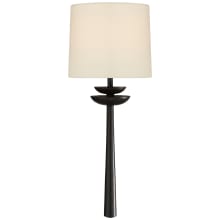 Beaumont 19" Medium Tail Sconce with Linen Shade by AERIN