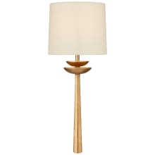 Beaumont 19" Medium Tail Sconce with Linen Shade by AERIN