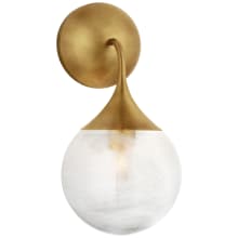 Cristol 12" Small Single Sconce with White Strie Glass by AERIN