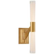 Brenta 19" LED Single Articulating Sconce with White Glass by AERIN