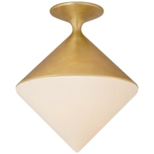 Sarnen 13" Small Flush Mount with White Glass by AERIN