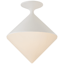 Sarnen 13" Small Flush Mount with White Glass by AERIN