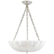 Rosehill 21" Large Chandelier with White Strie Glass by AERIN