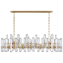 Bonnington 55" Large Linear Chandelier with Crystal by AERIN