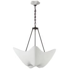 Cosima 28" Medium Chandelier with Plaster White Shade by AERIN