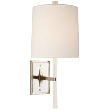 Refined Rib 17" Sconce with Linen Shade by Barbara Barry