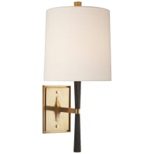 Refined Rib 17" Sconce with Linen Shade by Barbara Barry