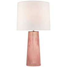 Danube 29" Medium Glass Table Lamp in with Linen Shade by Barbara Barry