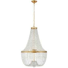 Linfort 24" Basket Form Chandelier with Clear Glass Trim by E.F. Chapman