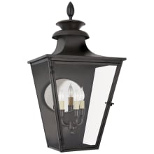 Albermarle 26" Medium 3/4 Wall Lantern in Blackened Copper with Clear Glass by Chapman & Myers